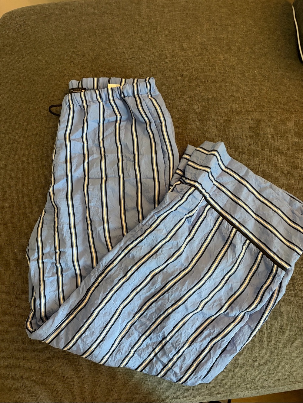 Zara Light Blue Striped Pants